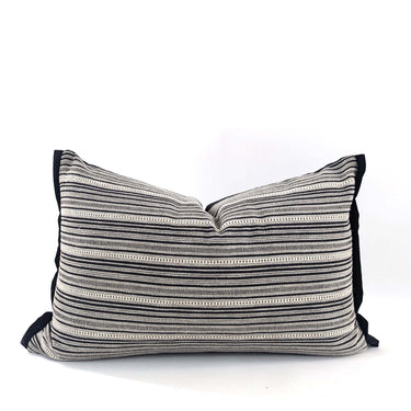 Tribal Cushion Cover - Black Linen at Online8 Furniture Auckland NZ
