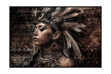 Tribal Woman Framed Canvas Wall Art at Online8 Furniture Auckland NZ
