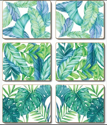 Tropical Leaves Placemats 36.5x27.5 cm at Online8 Furniture Auckland NZ