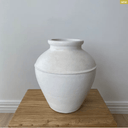 Tuscan Terracotta Jar - White Large at Online8 Furniture Auckland NZ