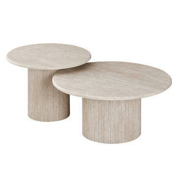 Tuscan Travertine Coffee Table Nest at Online8 Furniture Auckland NZ