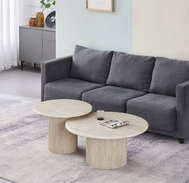 Tuscan Travertine Coffee Table Nest at Online8 Furniture Auckland NZ
