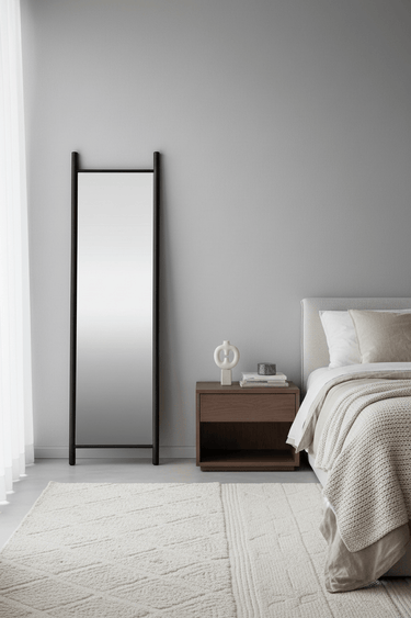 Urban 11 Full-Length Dress Mirror | Matt Black at Online8 Furniture Auckland NZ