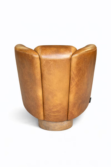Vanguard Aged Leather Armchair Tub Chair – Cognac at Online8 Furniture Auckland NZ