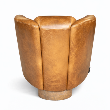 Vanguard Aged Leather Armchair Tub Chair – Cognac at Online8 Furniture Auckland NZ