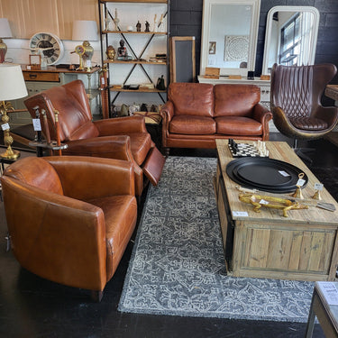 Vanguard Vintage Leather Armchair - Vintage Cigar at Online8 Furniture Auckland NZ