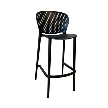 Verona Indoor/Outdoor Barstool - Black at Online8 Furniture Auckland NZ
