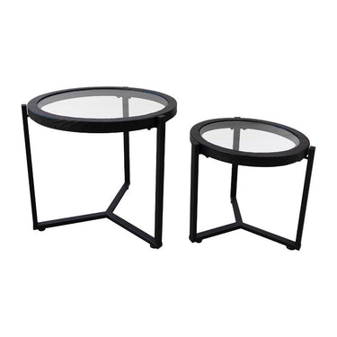 Vigo Side Table set/2 - Black at Online8 Furniture Auckland NZ