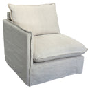Villa 3 Seat Slip Cover Sofa with Ottoman - Salt & Pepper at Online8 Furniture Auckland NZ