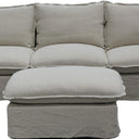 Villa 3 Seat Slip Cover Sofa with Ottoman - Salt & Pepper at Online8 Furniture Auckland NZ
