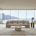 Villa 4 Seat Modular Slip Cover Sofa - Salt & Pepper at Online8 Furniture Auckland NZ