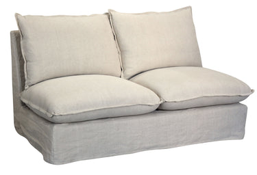 Villa Corner Slip Cover Suite - Center Double - Salt & Pepper at Online8 Furniture Auckland NZ