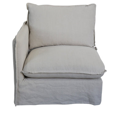 Villa Slip Cover Corner Left Arm Seat - Salt & Pepper at Online8 Furniture Auckland NZ