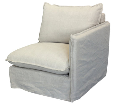 Villa Corner Slip Cover Suite with Ottoman - Salt & Pepper at Online8 Furniture Auckland NZ