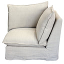 Villa Corner Slip Cover Suite with Ottoman - Salt & Pepper at Online8 Furniture Auckland NZ