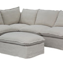 Villa Corner Slip Cover Suite with Ottoman - Salt & Pepper at Online8 Furniture Auckland NZ