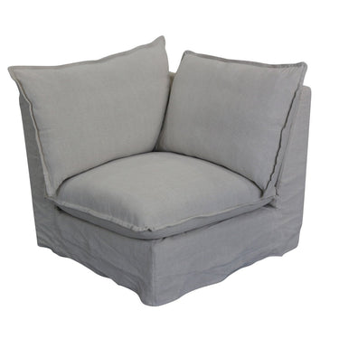 Villa Slip Cover Corner Suite - Corner - Salt & Pepper at Online8 Furniture Auckland NZ