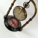 Vintage Brass Compass & Clock at Online8 Furniture Auckland NZ