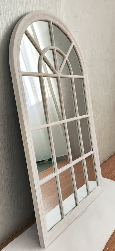 Vintage Cream Church Window Mirror at Online8 Furniture Auckland NZ