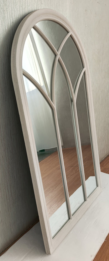 Vintage Cream Church Window Mirror at Online8 Furniture Auckland NZ