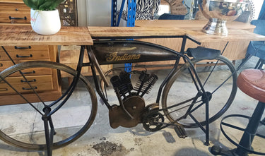 Vintage Cycle Console / Bar Table at Online8 Furniture Auckland NZ