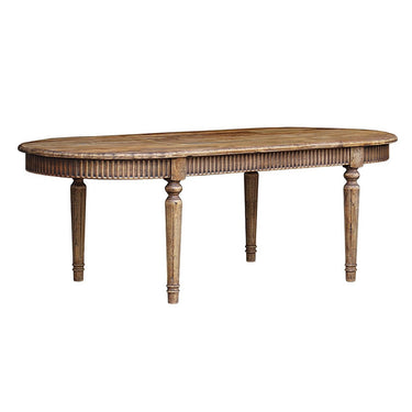 French Provincial Elm Oval Dining Table at Online8 Furniture Auckland NZ
