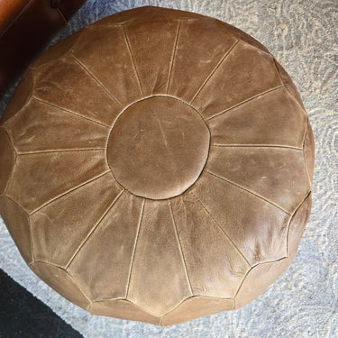 Vintage Leather Ottoman | Pouf at Online8 Furniture Auckland NZ