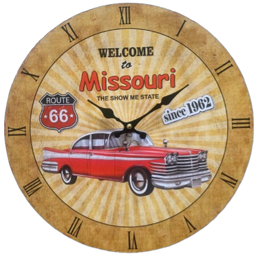 Vintage Muscle Car Clock - 34Cm at Online8 Furniture Auckland NZ