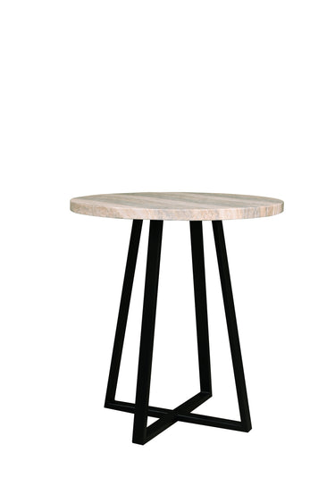 VISTA Bistro Table - Travertine Finish at Online8 Furniture Auckland NZ