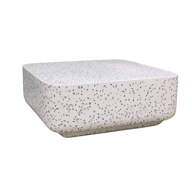 VISTA Bowie Square Coffee Table - Clear Terrazzo at Online8 Furniture Auckland NZ