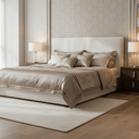 Vouge Boucle Headboard With Piped Edge - Double /Queen at Online8 Furniture Auckland NZ