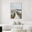 Walking the Dog Hand Painted Framed Canvas Wall Art at Online8 Furniture Auckland NZ