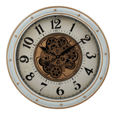 Wall Clock with Gears at Online8 Furniture Auckland NZ