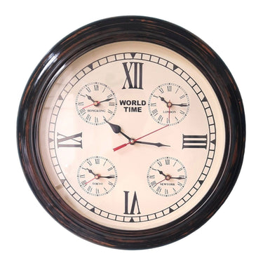Wall Clock World Timer |5 Times| at Online8 Furniture Auckland NZ