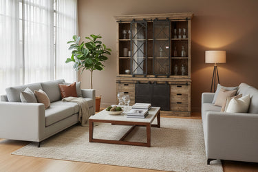 Industrial Wall Unit with Sliding Barn Doors at Online8 Furniture Auckland NZ