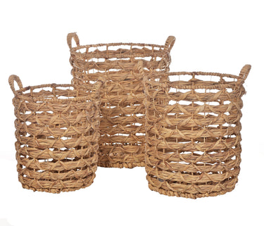 Water Hyacinth Baskets Set of 3 at Online8 Furniture Auckland NZ