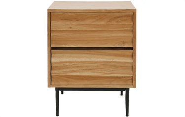 Wave Bedside Table - Natural at Online8 Furniture Auckland NZ
