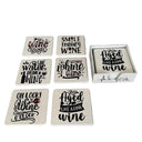 Whine Wine Coasters Set/6 at Online8 Furniture Auckland NZ