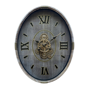 Whitcomb Ovel Real Clock - Gray at Online8 Furniture Auckland NZ
