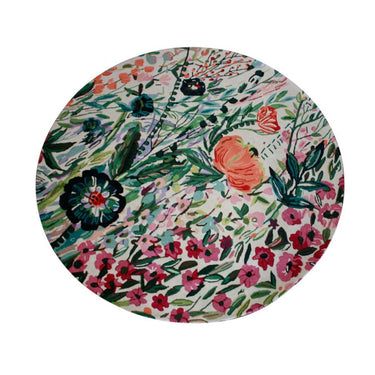 Wild Bloom Wool Round Rug - Ivory/Multi at Online8 Furniture Auckland NZ