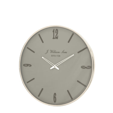 Williams & Sons Light Grey Wall Clock at Online8 Furniture Auckland NZ