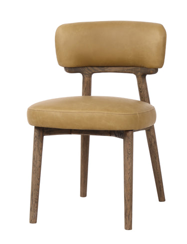 Willow Dining Chair - Ginger Leather at Online8 Furniture Auckland NZ