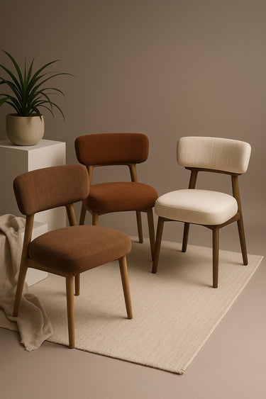 Willow Dining Chair - Moss wood Linen at Online8 Furniture Auckland NZ