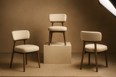 Willow Dining Chair - Natural Linen at Online8 Furniture Auckland NZ