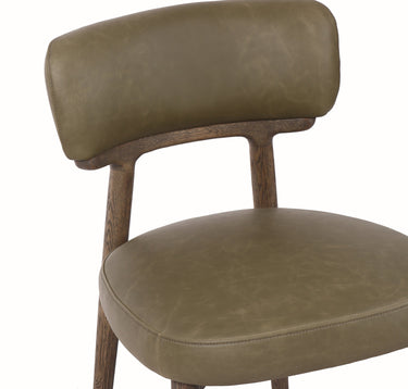 Willow Dining Chair - Olive Leather at Online8 Furniture Auckland NZ