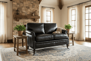 Winchester 2 Seater Sofa - Belon Black at Online8 Furniture Auckland NZ