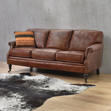 Winchester 3 Seater Sofa - Vintage Cigar at Online8 Furniture Auckland NZ