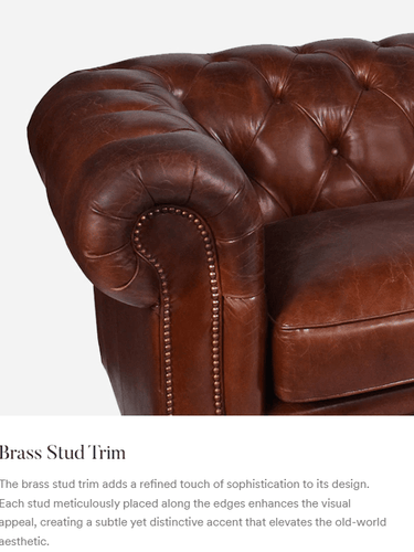 Windsor 2 Seater Leather Chesterfield Sofa at Online8 Furniture Auckland NZ