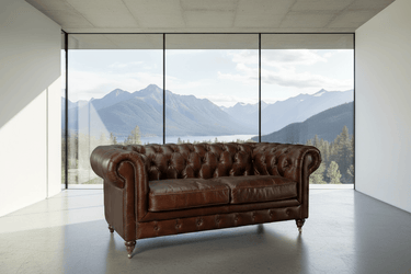 Windsor 2 Seater Leather Chesterfield Sofa at Online8 Furniture Auckland NZ