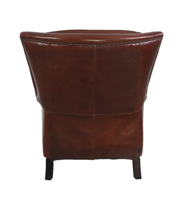 Windsor Aged Leather Recliner Chair - Vintage Cigar at Online8 Furniture Auckland NZ